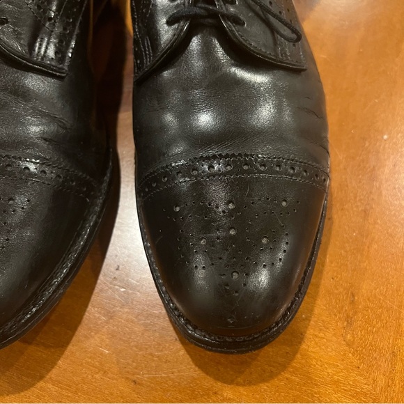 Allen Edmonds Sanford Cap Toe Black Leather Oxfords 11.5 Dress Shoes - Picture 7 of 16